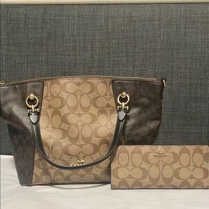 Coach bag and wallet set